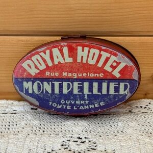 Vintage Royal Hotel Montpellier Tin Box